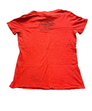 Load image into Gallery viewer, Harley Davidson Shirt Womens Large Red Angel Wings Motorcycle Biker Smithfield
