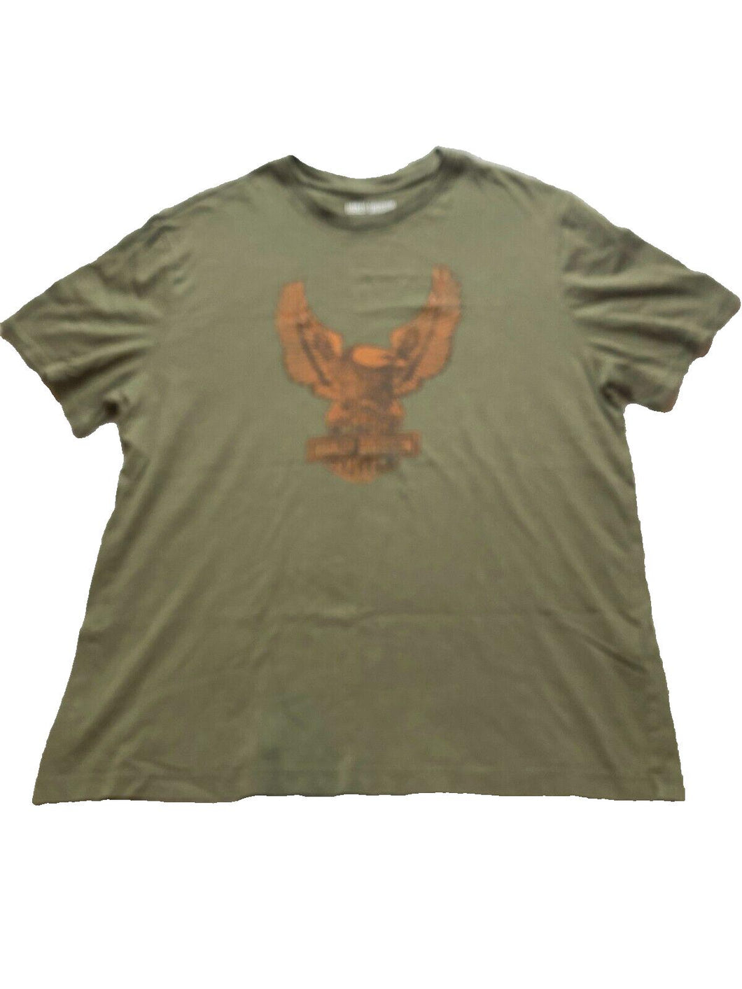 Harley Davidson Shirt Adult Extra Large Spruce Green Motorcycle Biker Eagle Mens