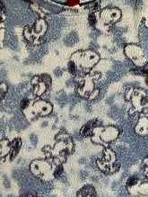 Load image into Gallery viewer, Peanuts Pajama Top Womens Medium Blue Sherpa AOP Snoopy Sleepwear Oversized
