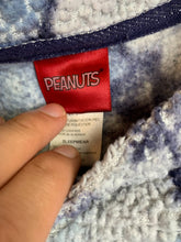 Load image into Gallery viewer, Peanuts Pajama Top Womens Medium Blue Sherpa AOP Snoopy Sleepwear Oversized
