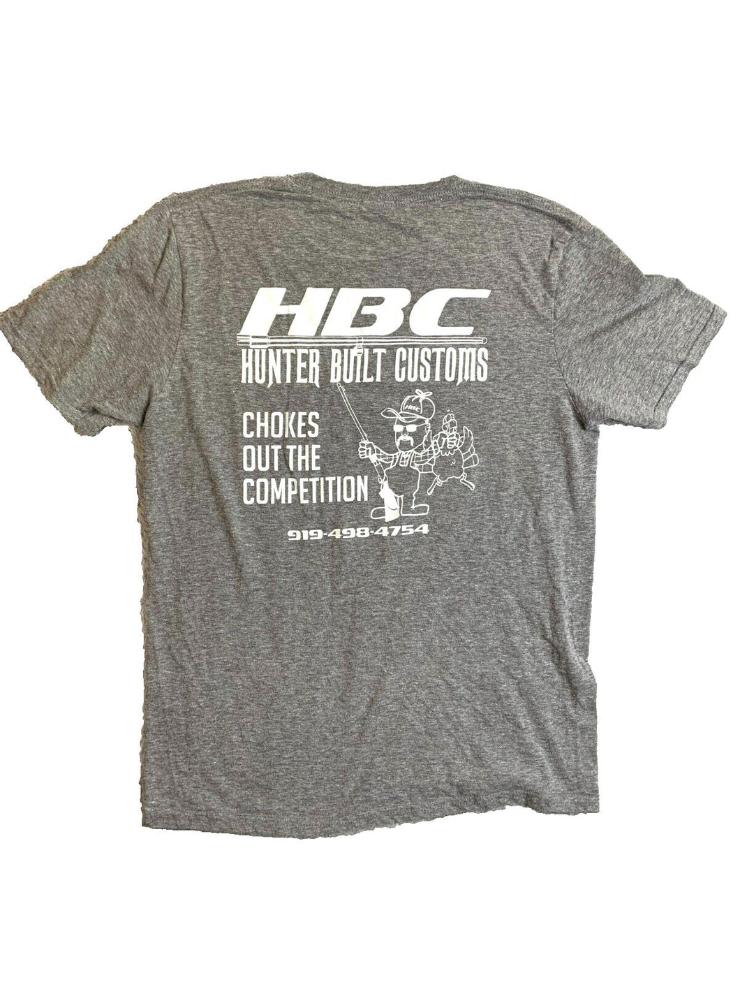 Hunter Built Customs Shirt Adult Small Gray GUNS Hunting Hunter Outdoor HBC Mens