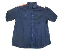 Load image into Gallery viewer, Sean John Shirt Adult Extra Large Navy Button Down Flap Pocket Casual Mens
