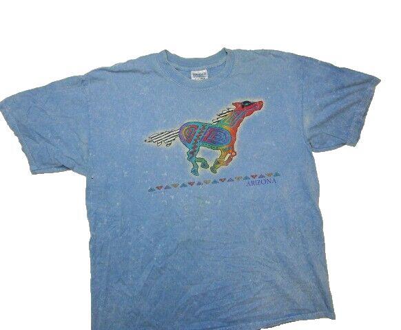 Vintage Arizona Shirt Adult Extra Large Cotton Art Horse Casual AZ Tee Mens