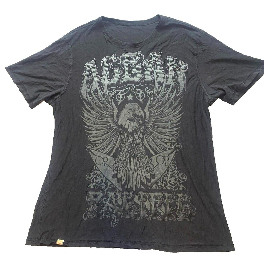 Ocean Pacific Shirt Adult Large Black American Eagle Streetwear Grunge Mens
