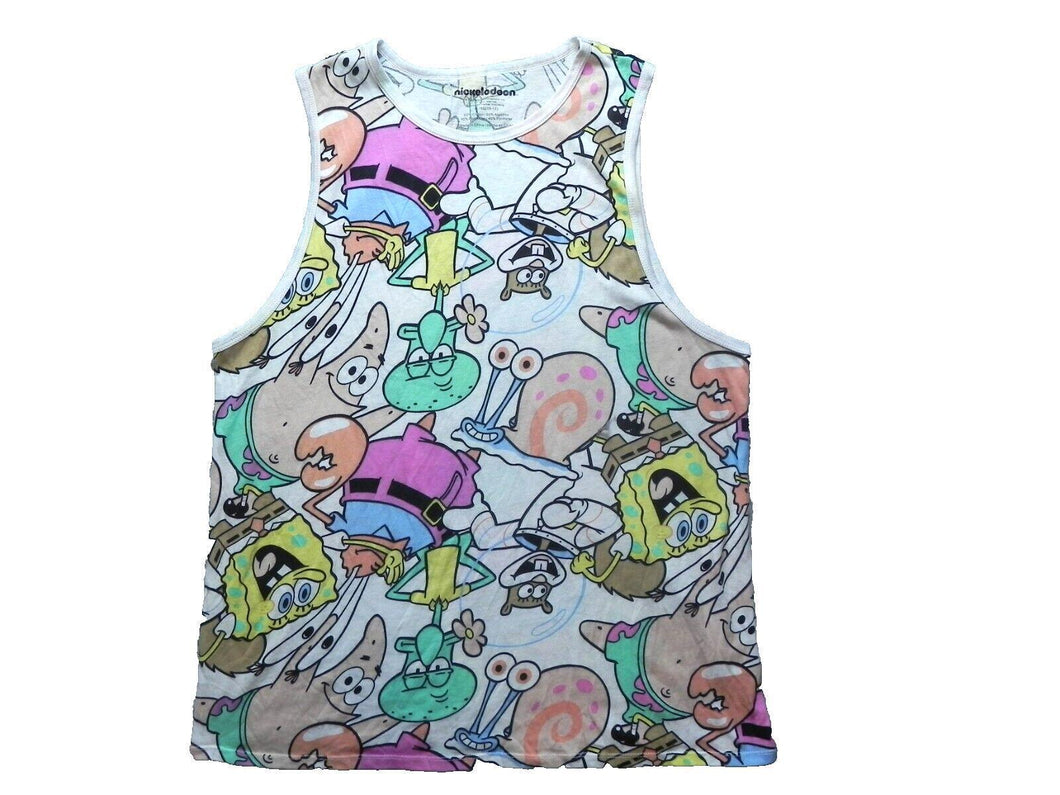 Spongebob Shirt Womens Extra Large SquarePants AOP Nickelodeon Kidcore Tank