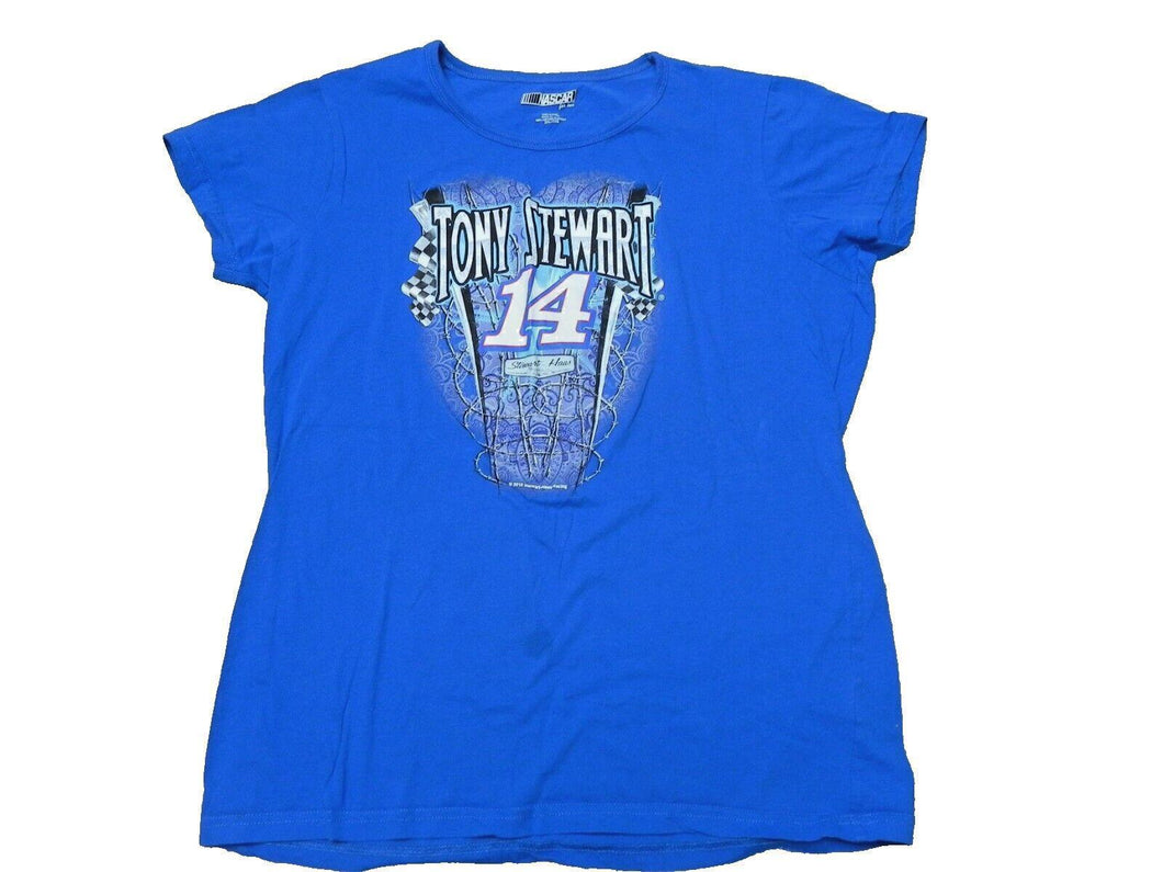 Tony Stewart Shirt Womens 2XL XXL NASCAR #14  2015 Haas Racing Y2K Cars Ladies
