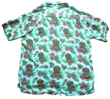 Load image into Gallery viewer, Super Massive Shirt Adult Medium Blue Tiki Gods AOP Tropical Hawaiian Surf Mens
