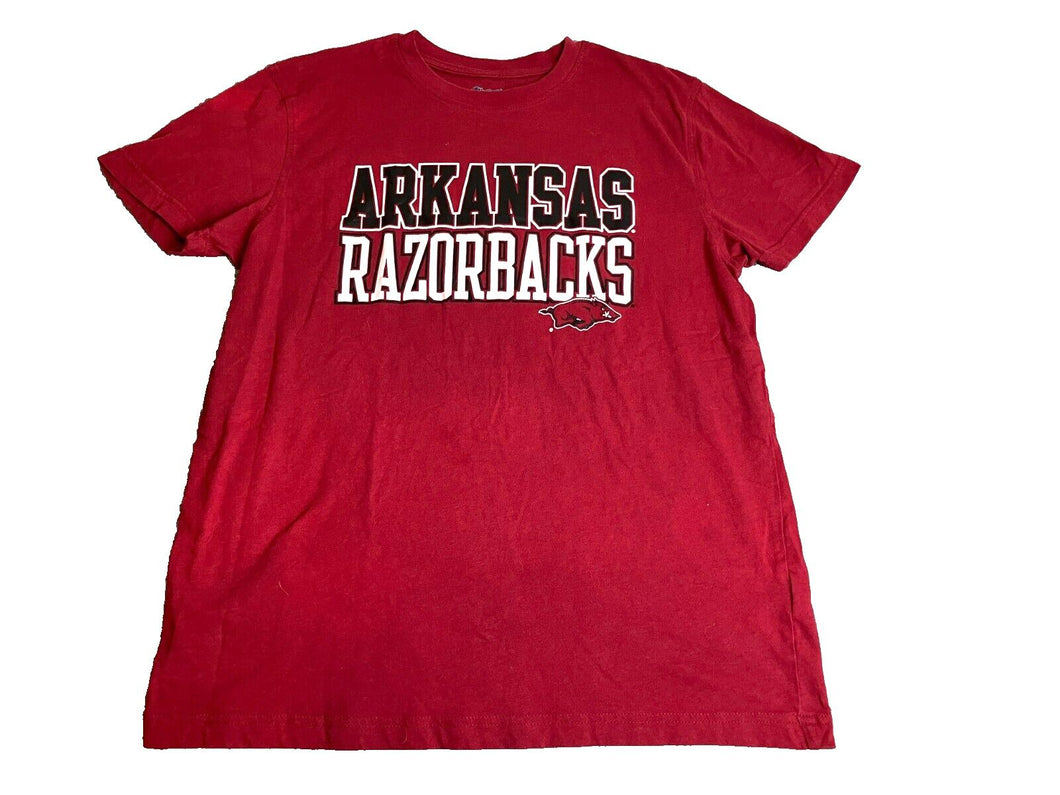 Arkansas Razorbacks Shirt Adult Large Red Champion Authentic Sportswear NCAA Men