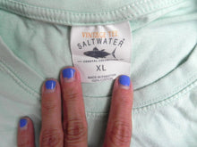 Load image into Gallery viewer, Saltwater Shirt Adult Extra Large Mint Green Hook&#39;Em Myrtle Beach Fishing Mens

