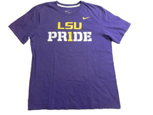 Load image into Gallery viewer, LSU Tigers Shirt Adult Large Purple Nike Swoosh Regular Fit NCAA Sportswear Mens
