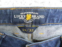 Load image into Gallery viewer, Lucky Brand Jeans Womens 14x32 (34x23.5) Blue Whiskered Straight Leg Denim Lady
