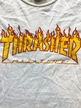 Load image into Gallery viewer, Thrasher Shirt Small Beige Magazine Flame Spell Out Skateboard Streetwear Mens
