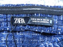 Load image into Gallery viewer, Zara Shirt Womens Small Tweed Off The Shoulder Blouse Flared Sleeve Ladies NWT
