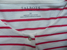 Load image into Gallery viewer, Talbots Shirt Womens 2X Henley Buttons Striped Casual Blouse Plus Ladies

