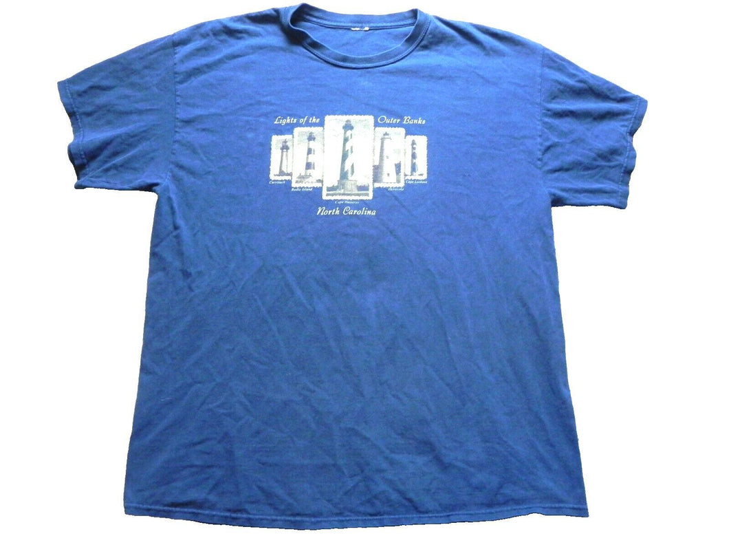 VTG Lighthouse Shirt Adult Extra Large Lights Of The Outer Banks North Carolina