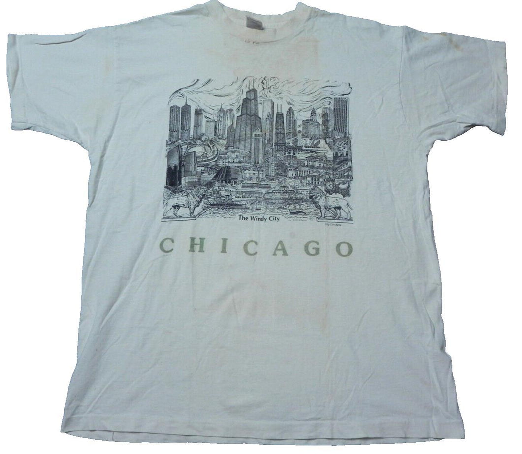 Vintage Chicago Shirt Adult Extra Large  Destination 90s Single Stitch City Mens