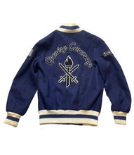 Load image into Gallery viewer, Opening Ceremony Jacket Adult Extra Small Navy Wool Letterman Varsity Snaps Mens
