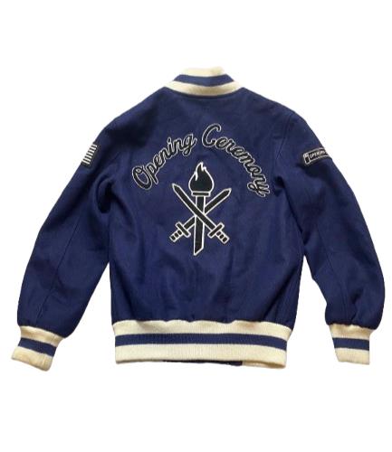 Opening Ceremony Jacket Adult Extra Small Navy Wool Letterman Varsity Snaps Mens