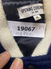 Load image into Gallery viewer, Opening Ceremony Jacket Adult Extra Small Navy Wool Letterman Varsity Snaps Mens
