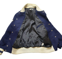 Load image into Gallery viewer, Opening Ceremony Jacket Adult Extra Small Navy Wool Letterman Varsity Snaps Mens
