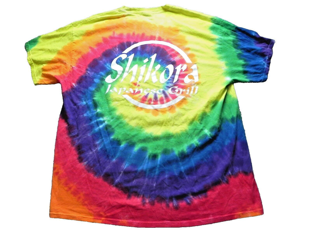 Shikora Japanese Grill Shirt Adult Extra Large Swirl Tie Dye Streetwear Mens
