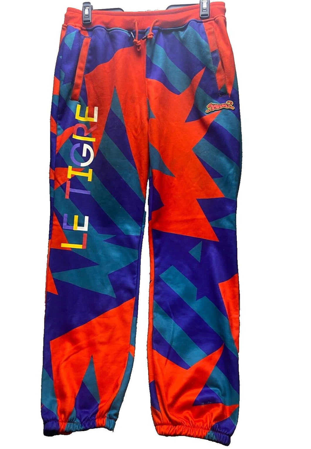 Le Tigre Pants Adult Extra Large Colorblock Geometric Joggers Sweatpants Mens
