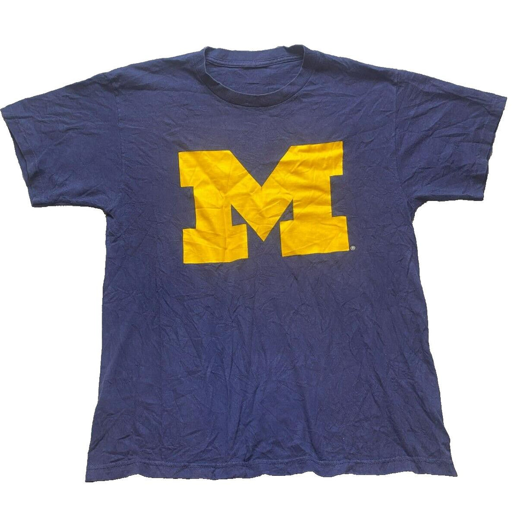 Michigan Wolverines Shirt Adult Medium Navy Football University NCAA College men