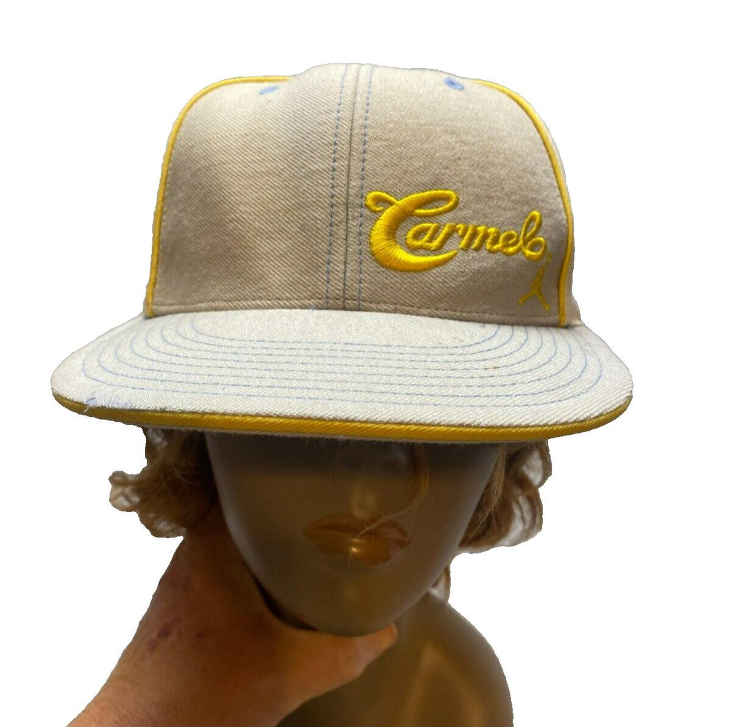 Air Jordan Wings Hat Cap 7 3/8 Baseball Jumpman Carmelo Anthony Wool Gray Beige