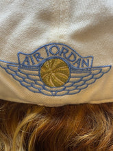 Load image into Gallery viewer, Air Jordan Wings Hat Cap 7 3/8 Baseball Jumpman Carmelo Anthony Wool Gray Beige
