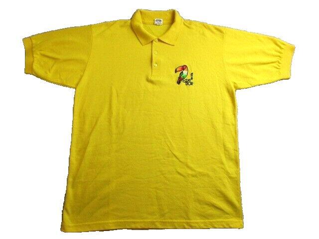 Toucan Shirt Adult 2XL XXL Ecuador Embroidered Casual Golf Polo Mens