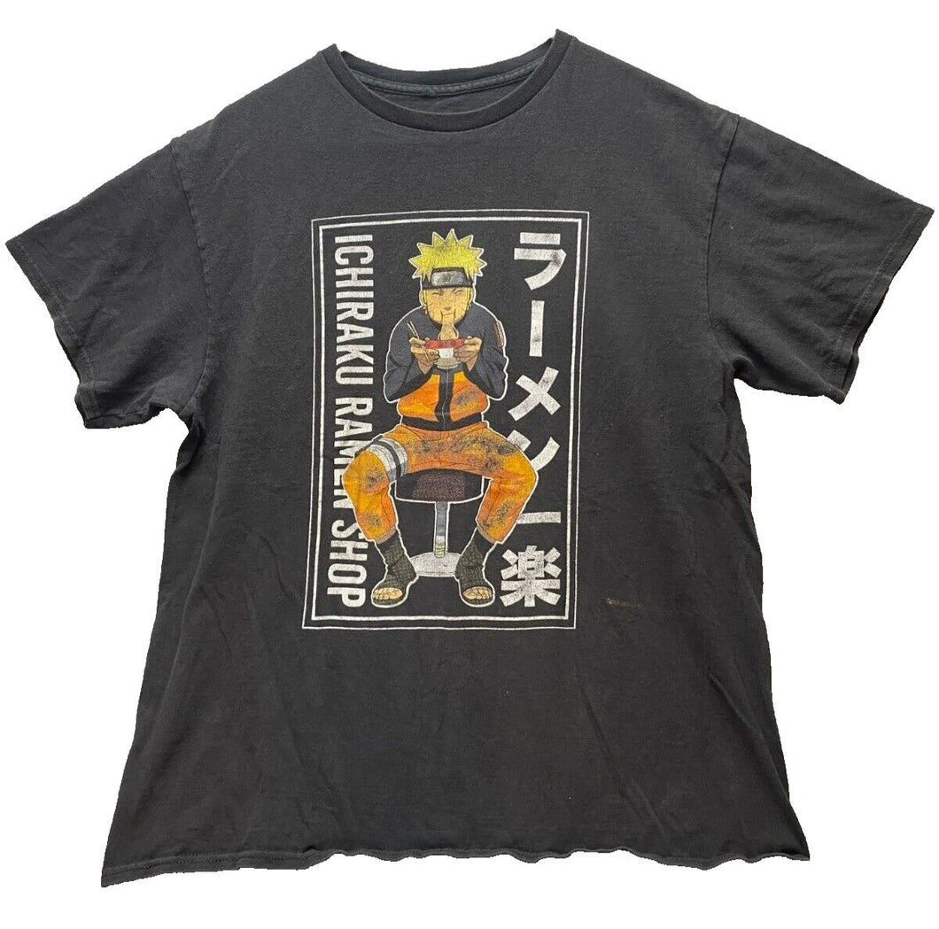 Naruto Shippuden Shirt Adult Medium Ichiraku Ramen Noodles Shop Mangga Anime Men