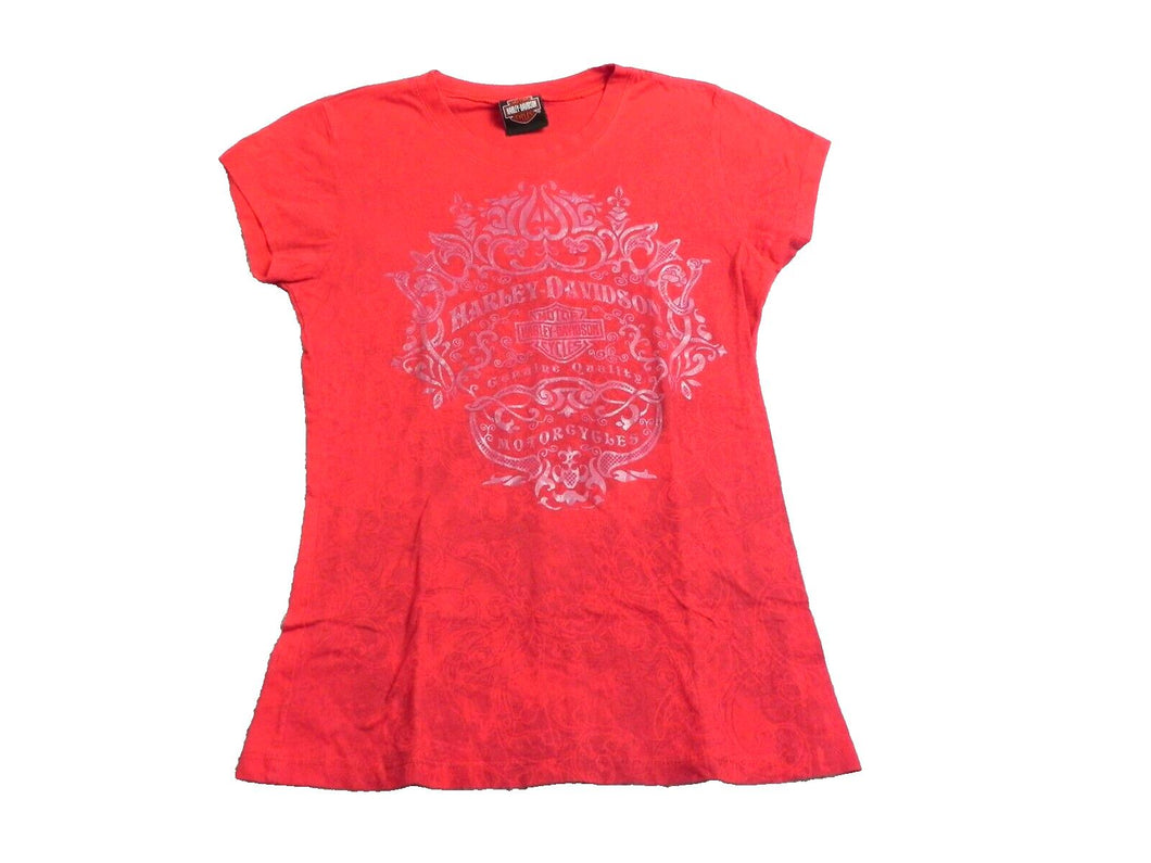 Harley Davidson Shirt Youth Large Red Motorcycles Biker New Braunfels TX Girls