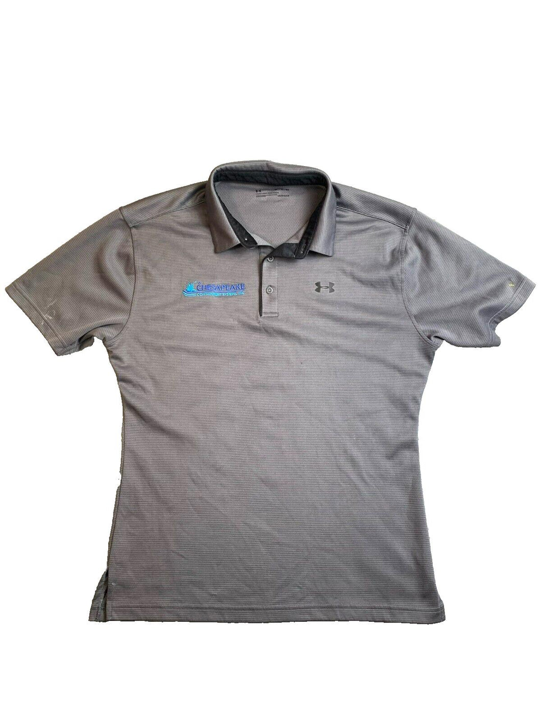 Under Armour Shirt Adult Extra Large Gray Chesapeake Heat Gear Golf Polo Mens