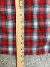 Load image into Gallery viewer, Wrangler Shirt Adult 3XL XXXL Red White Plaid Button Up Flannel Spandex Mens
