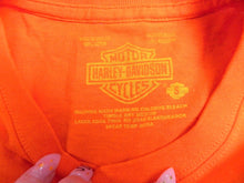 Load image into Gallery viewer, Harley Davidson Shirt Women Small Orange Born To be Wild Eagle Motorcycles Biker
