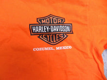 Load image into Gallery viewer, Harley Davidson Shirt Women Small Orange Born To be Wild Eagle Motorcycles Biker

