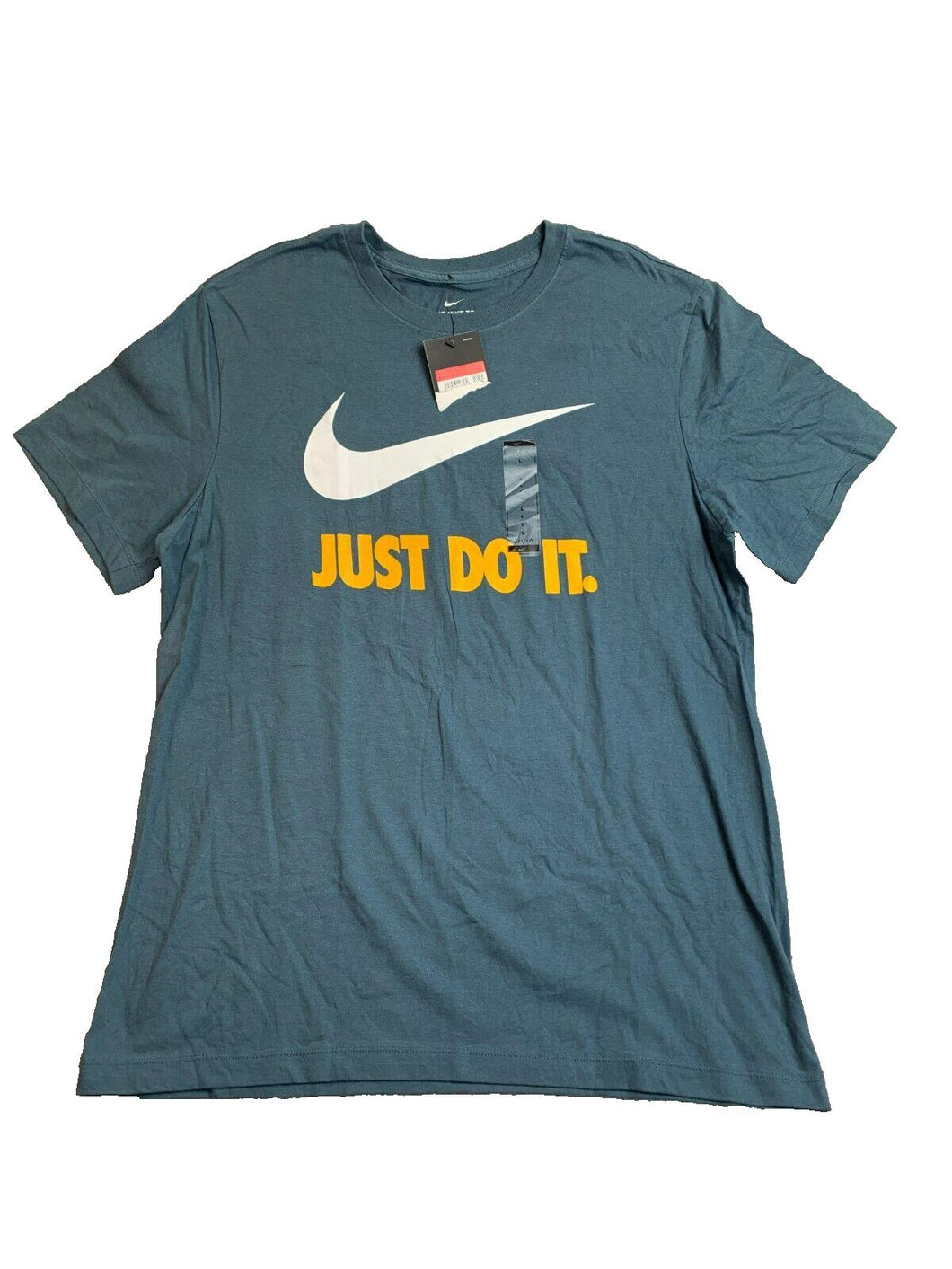 Nike Shirt Adult Large Cobalt Blue Just Do It Swoosh Activewear Spellout Men NWT