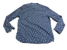 Load image into Gallery viewer, MBX Shirt Adult Large Navy Blue Denim Wear Jelly Fish AOP Slim Fit Button Up Men
