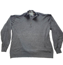 Load image into Gallery viewer, Oscar De La Renta Sweater Adult 2XL XXL Charcoal 1/4 Zip Outerwear Pullover Mens
