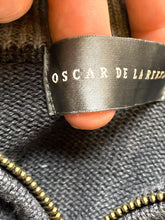 Load image into Gallery viewer, Oscar De La Renta Sweater Adult 2XL XXL Charcoal 1/4 Zip Outerwear Pullover Mens
