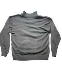 Load image into Gallery viewer, Oscar De La Renta Sweater Adult 2XL XXL Charcoal 1/4 Zip Outerwear Pullover Mens
