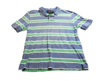 Load image into Gallery viewer, VTG Nautica Shirt Adult Large Blue Green Striped NJ-99 Rugby Golf Polo Mens
