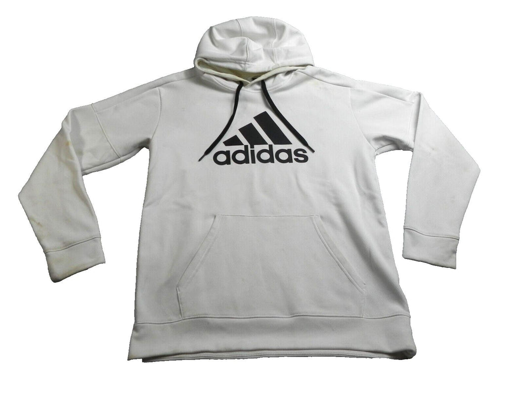 Adidas Sweatshirt Adult Medium White Climawarm Hoodie Pullover Track Mens