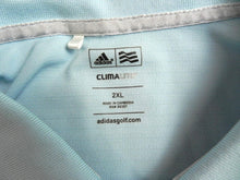 Load image into Gallery viewer, Adidas Shirt Adult 2XL XXL Light Blue Climalite Orange Lake Golf Polo Sporty Men
