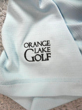 Load image into Gallery viewer, Adidas Shirt Adult 2XL XXL Light Blue Climalite Orange Lake Golf Polo Sporty Men
