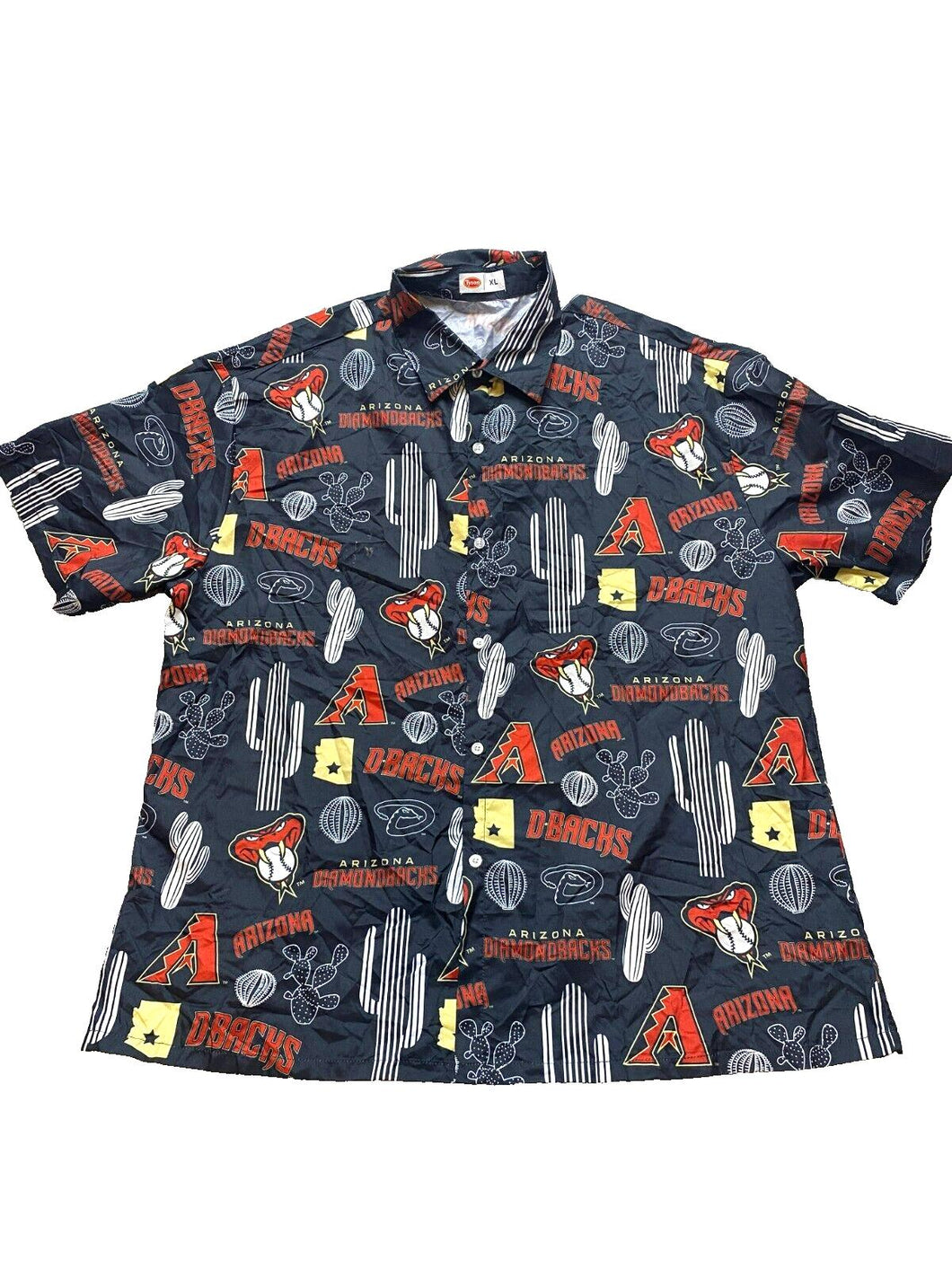 Arizona Diamondbacks Shirt Adult Extra Large Button Up AOP Baseball MLB Mens