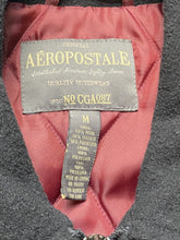 Load image into Gallery viewer, Aeropostale Jacket Adult Medium Black Lined Quilted Wool Viscose Full Zip Mens
