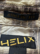 Load image into Gallery viewer, Helix Shirt Adult Extra Large Brown Beige Flannel Athletic Fit Button Up Mens
