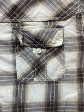 Load image into Gallery viewer, Helix Shirt Adult Extra Large Brown Beige Flannel Athletic Fit Button Up Mens
