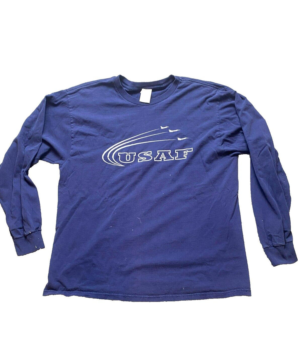 VTG USAF Shirt Adult Extra Large Navy Blue Air Force American USA Military Mens